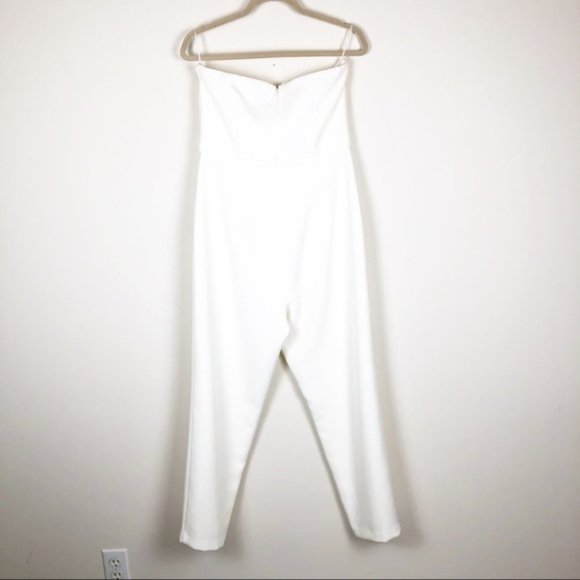 Express White Strapless Tube One-Piece Jumpsuit - Picture 7 of 8